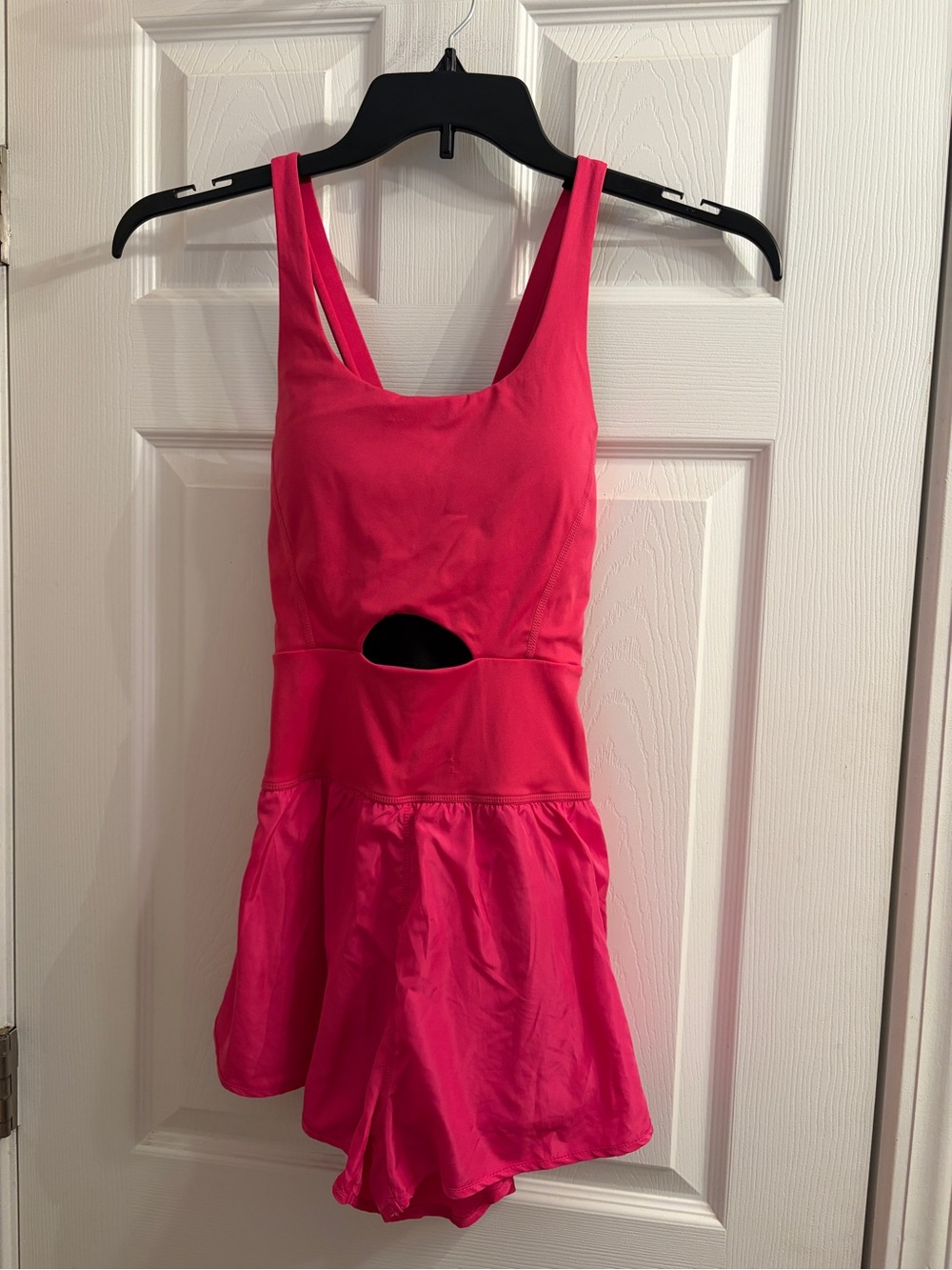 Hot Pink One Piece Workout Romper